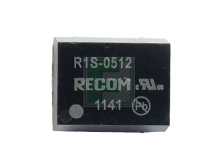 DC-DC преобразователь RECOM R1S-0512, 5V->12V, 1W, Tube