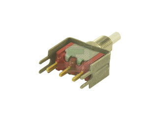 Кнопка C&K 8168SHV3BE2, SPDT, 6A, Черная, V-Bracket