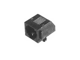 Разъем RJ14 6P4C TE Connectivity 5555163-2, монтаж в отверстие