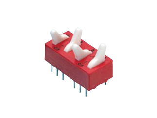 76STD01T DIP-переключатель DPDT, 1 позиция, сквозное отверстие