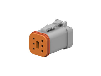 DT06-6S-C017 TE Connectivity Разъем 6-контактный, серия DT, серый
