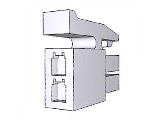 Разъем 794617-2 TE Connectivity Micro MATE-N-LOK, 2 контакта, шаг 3мм