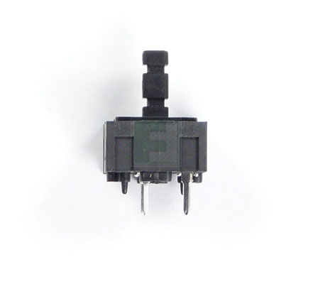 Тактовая кнопка 320.03E11BLK SPST, сквозное отверстие, черная крышка