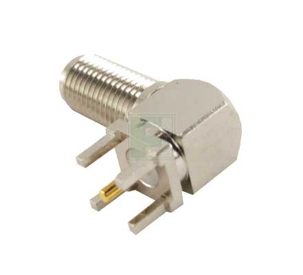 CONREVSMA002-L TE Connectivity Разъем RP-SMA Female угловой, монтаж на плату