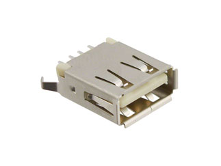 690-004-660-013 EDAC Разъем USB-A 2.0 Вертикальный, Монтаж в отверстие