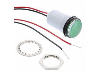 PML50GFVW Зеленый светодиод 5V 20mA, панельный монтаж