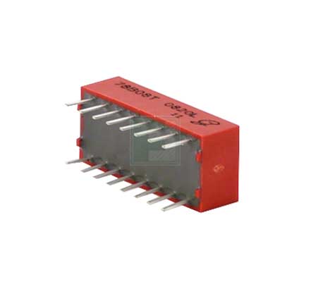Dip Switch Grayhill 78B08T 8-позиционный, SPST, PCB, Защищенный