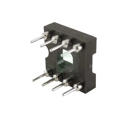 Разъём DIP Socket 8 pin, шаг 2.54 мм, через отверстие, припой, Mill-Max 110-44-308-41-001000