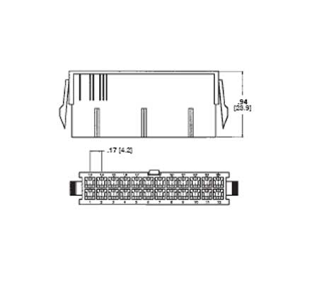 Разъем TE Connectivity 1-1586018-4, 14 позиций, Пластиковый корпус
