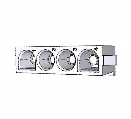 Разъем 350988-4 TE Connectivity Universal MATE-N-LOK, 4 контакта, прямой