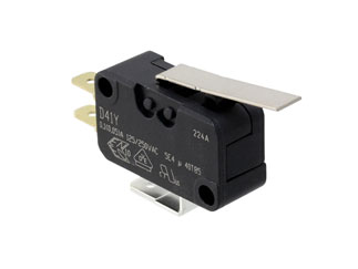 Микропереключатель D413-R1LD-G2 SPDT, 1A, с рычагом