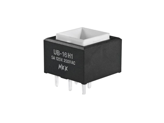UB16SKW035D Кнопка SPDT 5A 125В (Вкл-Вкл) Янтарная