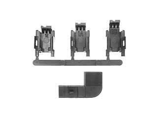 745550-1 TE Connectivity: Комплект кабельного зажима, 9 позиций, 90°