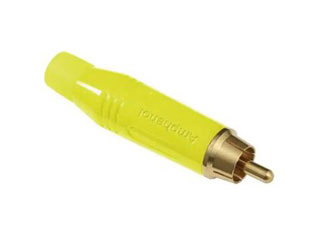 ACPR-YEL Amphenol RCA коннектор, позолоченные контакты, желтый