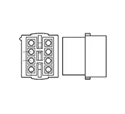 1-480339-0 TE Connectivity Разъем MATE-N-LOK, 10 контактов, гнездо, обжим