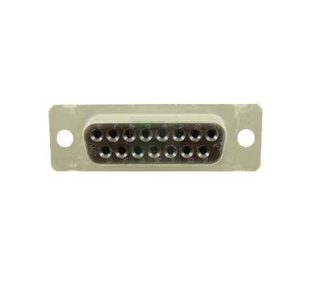 Разъем D-Sub 5747539-1 TE Connectivity, 15 контактов, гнездо, обжим
