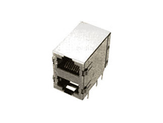 Разъем RJ45 TE Connectivity 5569381-1, 8P, экранированный, монтаж в отверстие