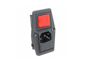 Разъем питания Bulgin BVB01/Z0000/11 IEC 320-C14, 250В 10А, с предохранителем