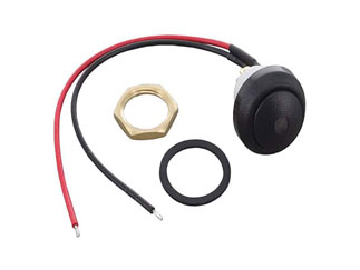 W48-1-RB-B-BK-B Антивандальный переключатель SPST, 12мм, с синей LED подсветкой