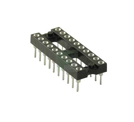 IC-Socket Mill-Max 110-99-320-41-001000, 20 выводов, шаг 2.54мм, DIP
