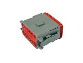 Разъем DT06-12SA-P012 TE Connectivity, 12 контактов, серый