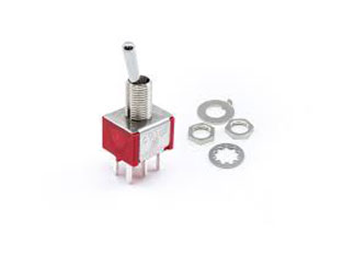 100DP1T1B1M2QEH Миниатюрный тумблер DPDT On-None-On E-Switch