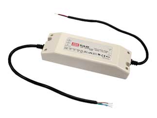 MEAN WELL PLN-60-24 LED Driver: 60W, 2.5A, 16.8-24V, IP64