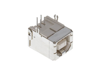 61729-0021BLF Amphenol: USB 2.0 Разъем, 4 контакта, сквозное отверстие, правый угол