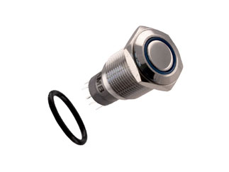Кнопка PV3F2H0SS-341 E-Switch DPDT On-Mom 48В 2А