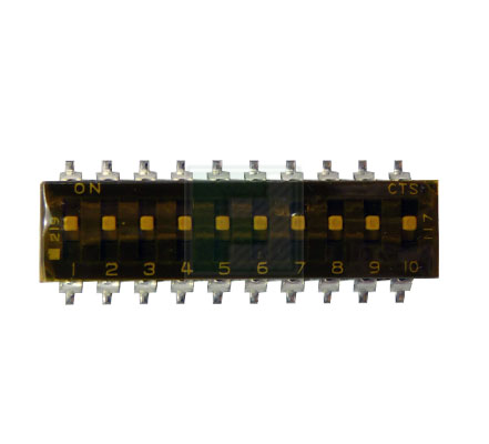 DIP-переключатель CTS 219-10MST, 10 позиций, SPST, SMD