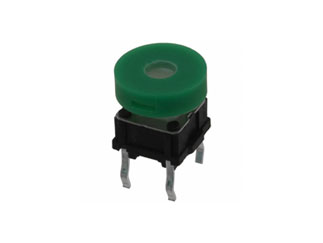 Тактовая кнопка TL1265AQRGRN E-Switch, серебро, вертикальный монтаж