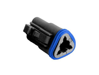 Разъем PX0100S03BK Bulgin, 3 контакта, вилка, обжим