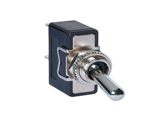 Toggle Switch Bulgin C3900BA 277VAC 20A Round Actuator, Quick Connect