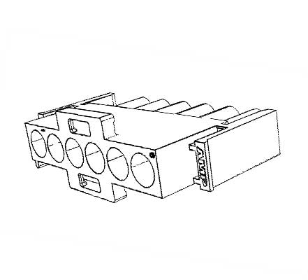 Разъем 640585-1 TE Connectivity, 6 контактов, кабельный, обжим