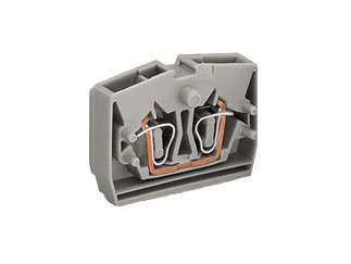 Клеммная колодка WAGO 264-301, 2 контакта, 28-12 AWG, серый