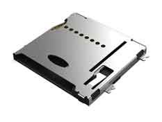Разъем MicroSD GCT MEM2075-00-140-01-A, 9 контактов, SMT, вертикальный