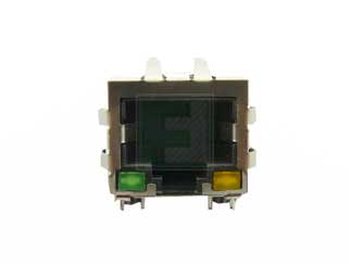HFJ11-CMC1E-L12RL Разъем RJ45 Halo Electronics, правый угол, индикаторы