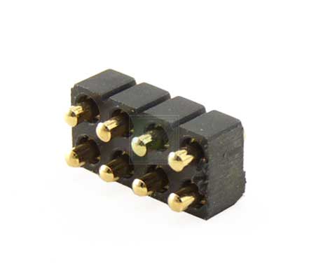 Разъем Mill-Max 813-22-008-30-002101, 8 контактов, шаг 2.54мм, прямой, SMD