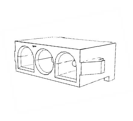 Разъем 350789-1 TE Connectivity MATE-N-LOK, 3 контакта, шаг 6.35мм, прямой, пайка