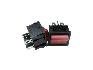 SW-R2-3A-F-LR13-6 Adam Tech - Тумблер DPST 10A 125VAC с подсветкой