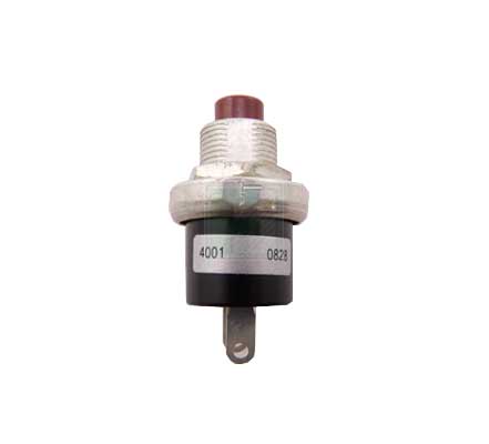 Кнопка Grayhill 4001, SPST, 220VAC, кратковременная, красный колпачок