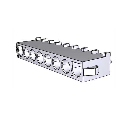 Разъем 641828-1 TE Connectivity, 8 контактов, шаг 6.35мм, прямой